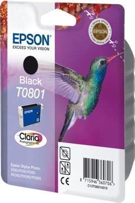 Epson Hummingbird T0801 Black Ink Cartridge Original Negro - Cartucho de Tinta para impresoras ...