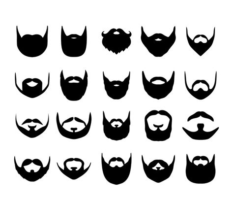 Beard Mustache Silhouette Vector Art, Icons, and Graphics for Free Download