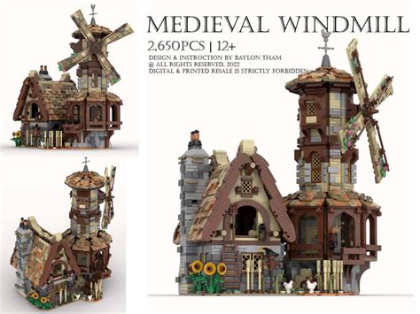 LEGO MOC MEDIEVAL WINDMILL by Baylon0613 | Rebrickable - Build with LEGO