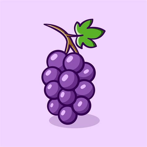 grape cute illustration concept in cartoon style 17186772 Vector Art at Vecteezy