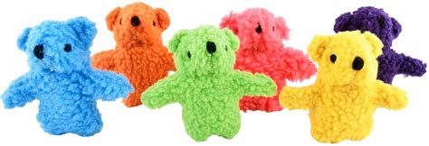 Jeffers Fleecy Teddy Bear Dog Toys, 6 pack - Jeffers