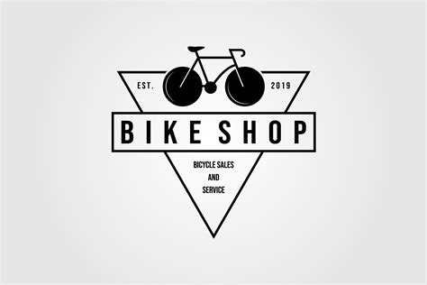 Bicycle Bike Shop Logo Triangle Design Graphic by lawoel · Creative Fabrica