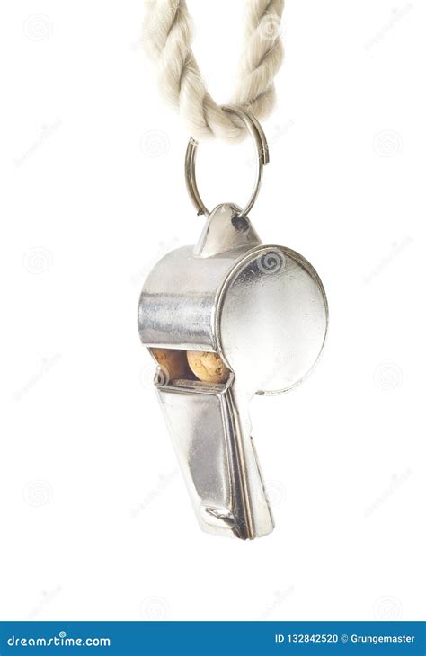 Whistle of a Soccer / Football Referee, Isolated on White Stock Photo ...