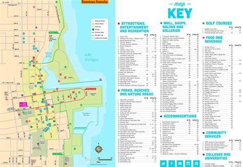 Downtown Kenosha Attractions Map - Ontheworldmap.com