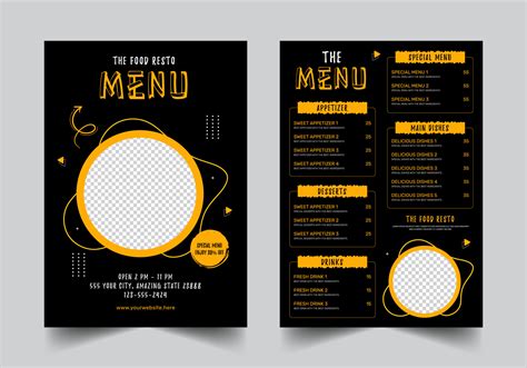 Lovely food menu and restaurant flyer design template 12196191 Vector Art at Vecteezy