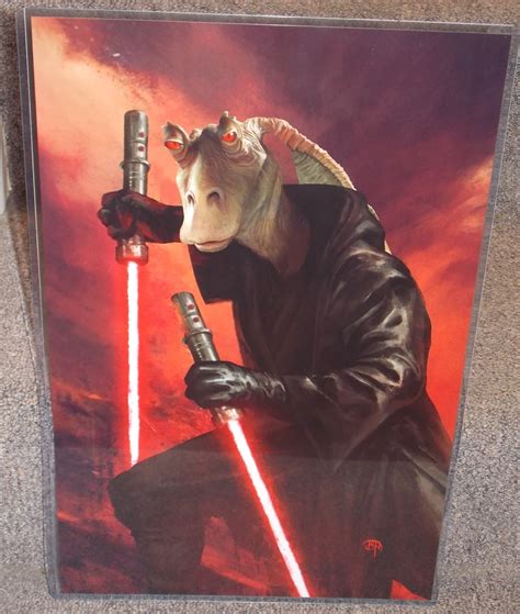 Star Wars Jar Jar Binks Sith Lord Glossy Art Print 11 X 17 in Hard Plastic Sleeve - Etsy