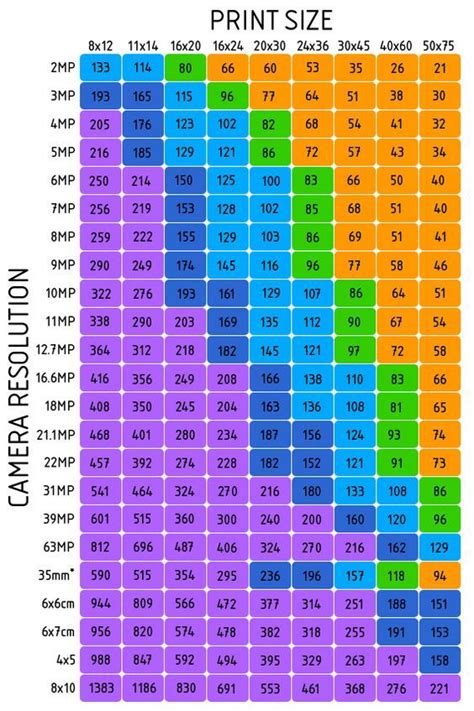 standard photo print sizes chart - Google Search | Photography basics, Photography lessons, Icon ...