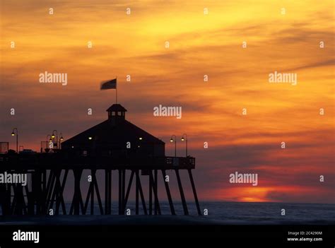 Imperial Beach Pier sunset, Imperial Beach, California Stock Photo - Alamy