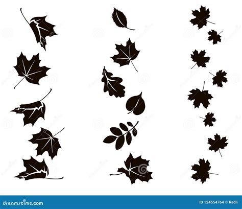 Set Of Silhouette Leaves. Cartoon Vector | CartoonDealer.com #82878949