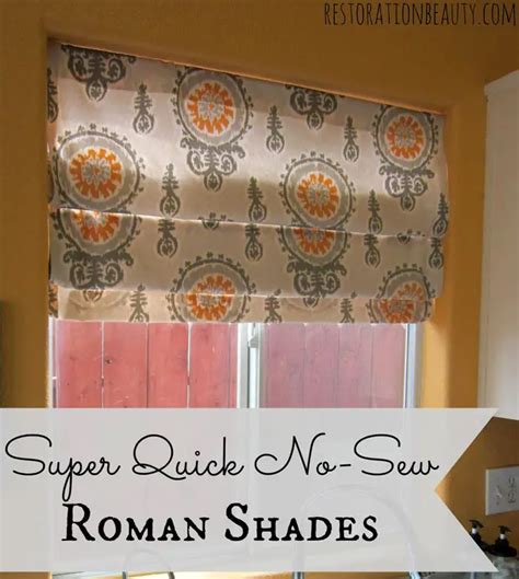 DIY No Sew Roman Shades (Quick & Easy Method)