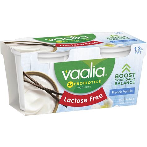 Vaalia Lactose Free Vanilla Yoghurt 2x175g | Woolworths