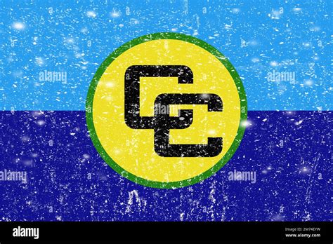 New concept Caricom flag White messy wall stucco texture background, Caricom flag paint, Caricom ...