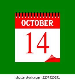 14 October 2023 Icon Calendar Day Stock Vector (Royalty Free) 2237520851 | Shutterstock