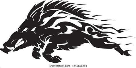 Razorback Wild Hog Boar Abstract Flaming Stock Vector (Royalty Free ...