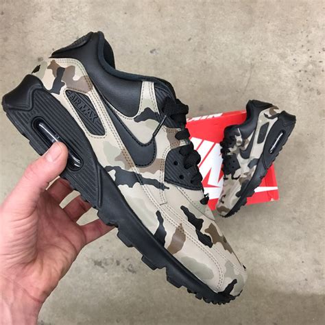 Custom Painted Desert Camo Nike Air Max 90 Sneakers – B Street Shoes