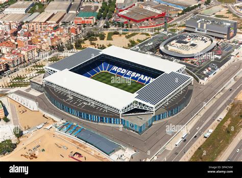 RCD Espanyol soccer stadium, Cornellà de Llobregat, Barcelona Stock ...