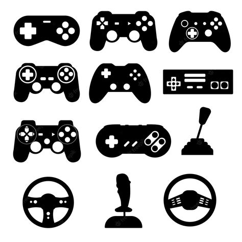 Premium Vector | Game Controller Silhouette Black isolated vector ...