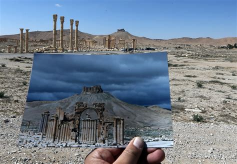 Stark photos show the precious Palmyra ruins before and after ISIS