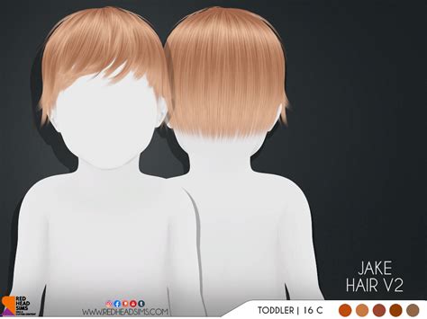 JAKE INFANT HAIR - REDHEADSIMS - CC | Sims baby, Sims hair, Sims