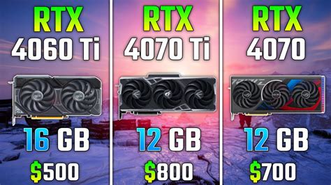 RTX 4060 Ti 16GB vs RTX 4070 Ti vs RTX 4070 | Test in 7 Games - YouTube