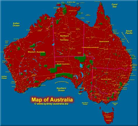 Map of Australia with Tasmania