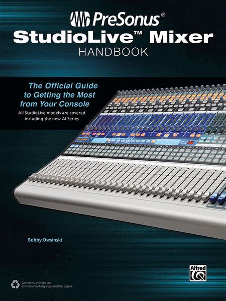 Books about music : PreSonus StudioLive Mixer Handbook