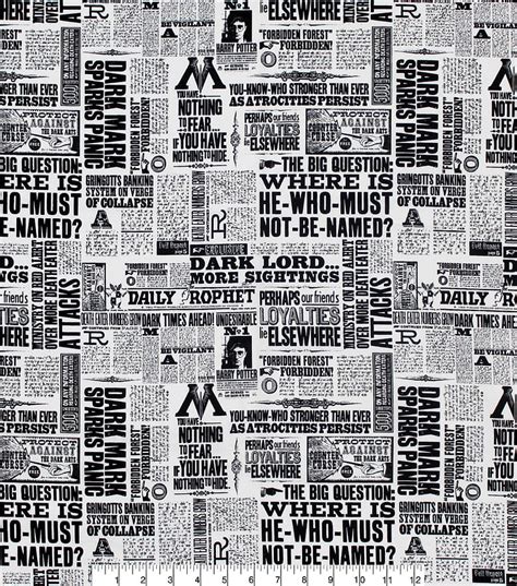 Harry Potter Cotton Fabric Newspaper. JOANN. Harry potter newspaper ...