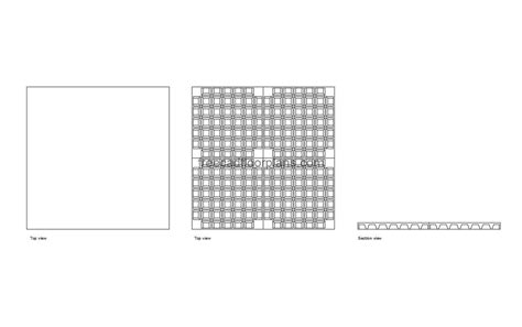 Waffle Slab - Free CAD Drawings