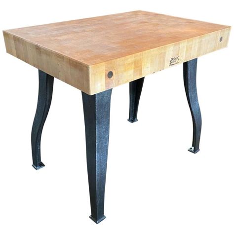 Vintage Industrial Butcher Block Table / Island - Vintage Industrial by Get Back, Inc