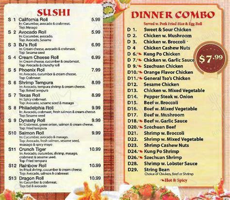 Menu at Ichiban Buffet restaurant, Copperas Cove, E U.S. 190