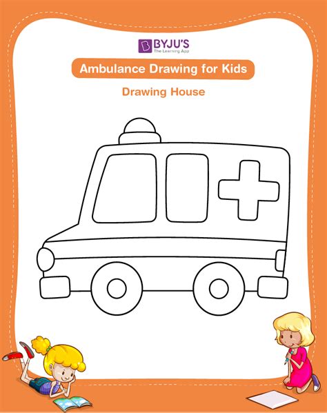 Ambulance Drawing for Kids | Free Easy Ambulance Drawing for Kids