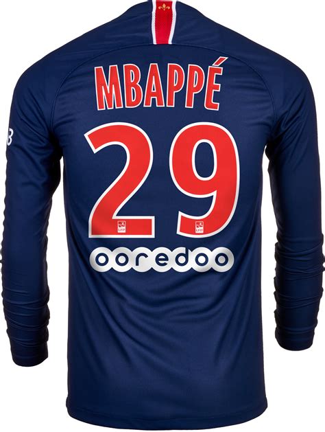 Nike Kylian Mbappe PSG Home L/S Jersey 2018-19 - SoccerPro