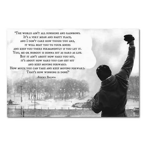 1 Piece Rocky Balboa Motivational Quotes Canvas Paintings Printed Art ...