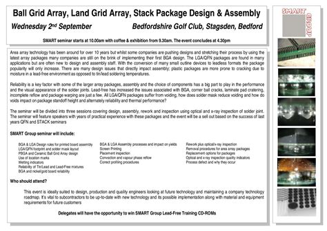 Ball Grid Array, Land Grid Array, Stack Package ... - SMART Group