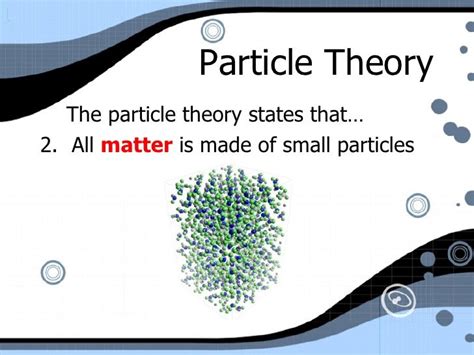 Particle Theory of Matter