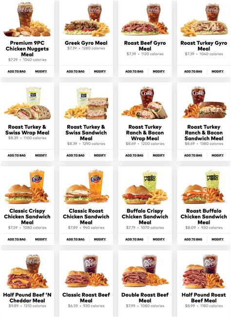 Arby's Menu With Prices and Pictures (2024)