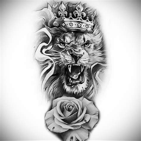 Roaring Lion Tattoo Sketch