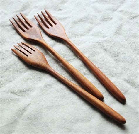 Set 3510 Wooden Forks for Cooking & Decoring Natural wood | Etsy