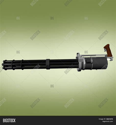 Mini Gun Side View Image & Photo (Free Trial) | Bigstock