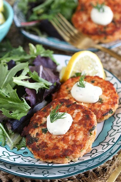 Easy Salmon Patties with Lemon Dill Sauce - The Suburban Soapbox