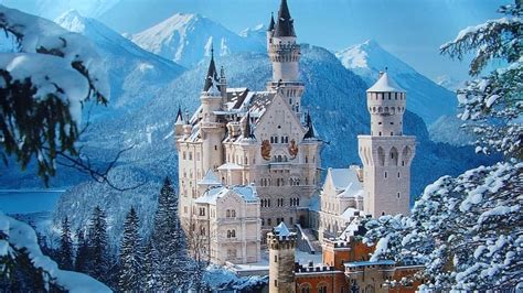 Winter, Castles, Germany, Bavaria, Neuschwanstein Castle, , Castle, HD ...