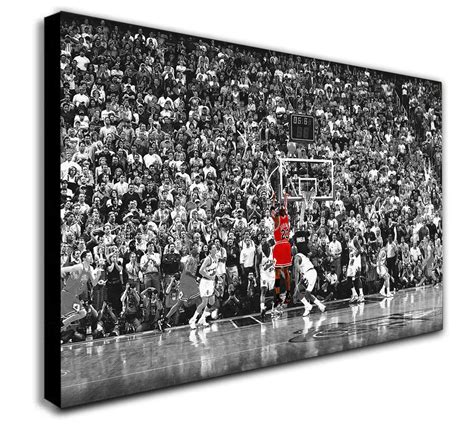 Michael Jordan Last Shot Canvas Wall Art Wall Hangings Décor | Etsy