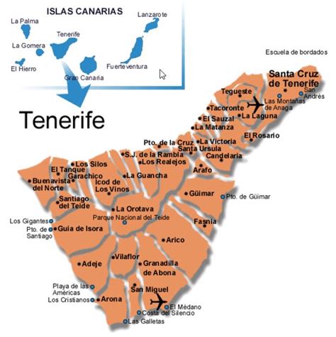 Tenerife map | Tenerife south map | Detailed map of Tenerife island