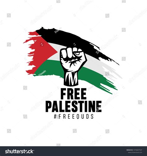 Free Palestine Free Quds Vector Illustration Stock Vector (Royalty Free ...