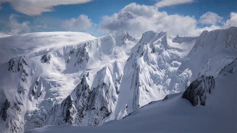 New Zealand Southern Alps Mountain Covered With Snow HD Winter Wallpapers | HD Wallpapers | ID ...