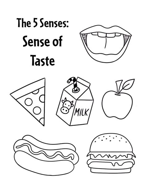 Sense of Taste Worksheets for Preschool! ⋆ The Hollydog Blog