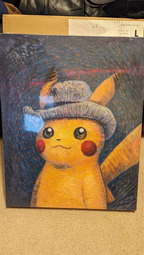 Pokémon Center × Van Gogh Museum: Pikachu - Grey Felt Hat Canvas Wall ...