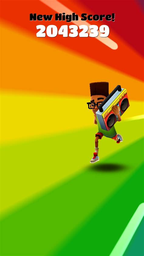 World's highest score in subway surfers