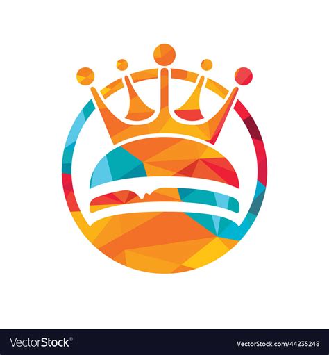 Burger king logo design template Royalty Free Vector Image