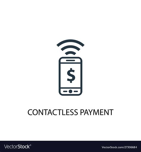 Contactless payment icon simple element Royalty Free Vector